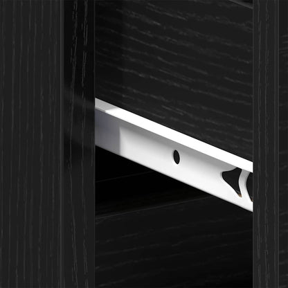 Nachttisch Schwarz Eichen-Optik 40 x 35 x 69 cm Holzwerkstoff