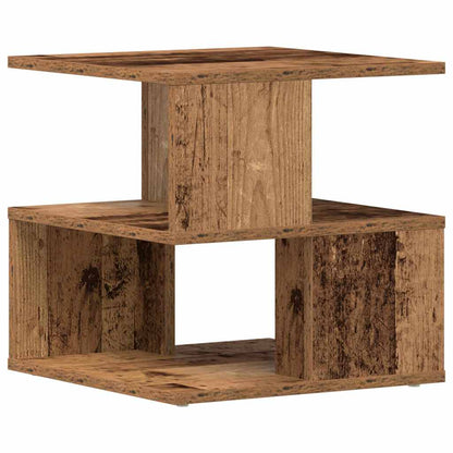 Beistelltisch mit Regal Altholz 30 x 30 x 55 cm Holzwerkstoff