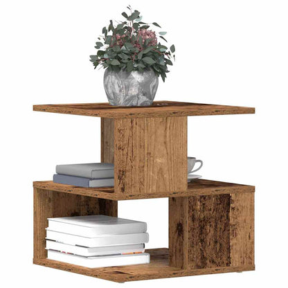 Beistelltisch mit Regal Altholz 30 x 30 x 55 cm Holzwerkstoff