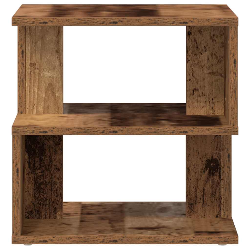 Beistelltisch mit Regal Altholz 30 x 30 x 55 cm Holzwerkstoff