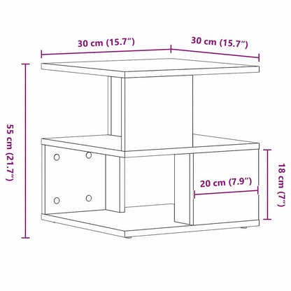 Beistelltisch Artisan-Eiche 30 x 30 x 55 cm Holzwerkstoff