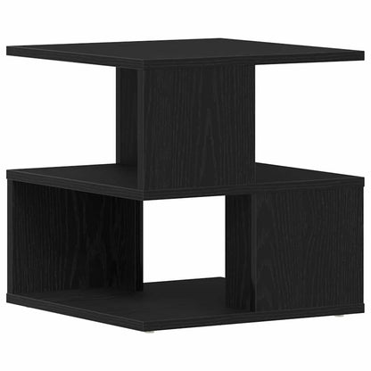 Beistelltisch mit Regal Schwarz Eichen-Optik 30 x 30 x 55 cm