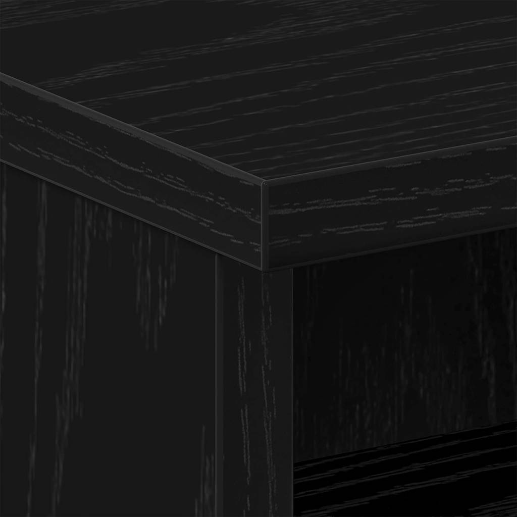 Nachttisch 2 pcs Schwarz Eichen-Optik 40 x 40 x 50 cm