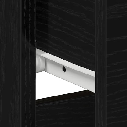 Nachttisch 2 pcs Schwarz Eichen-Optik 40 x 40 x 50 cm