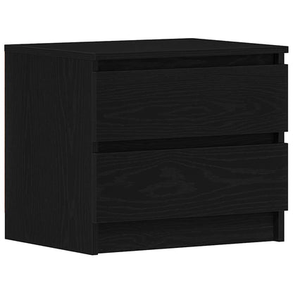 Nachttisch 2 pcs Schwarz Eichen-Optik 50 x 40 x 43,5 cm