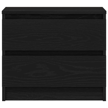 Nachttisch 2 pcs Schwarz Eichen-Optik 50 x 40 x 43,5 cm