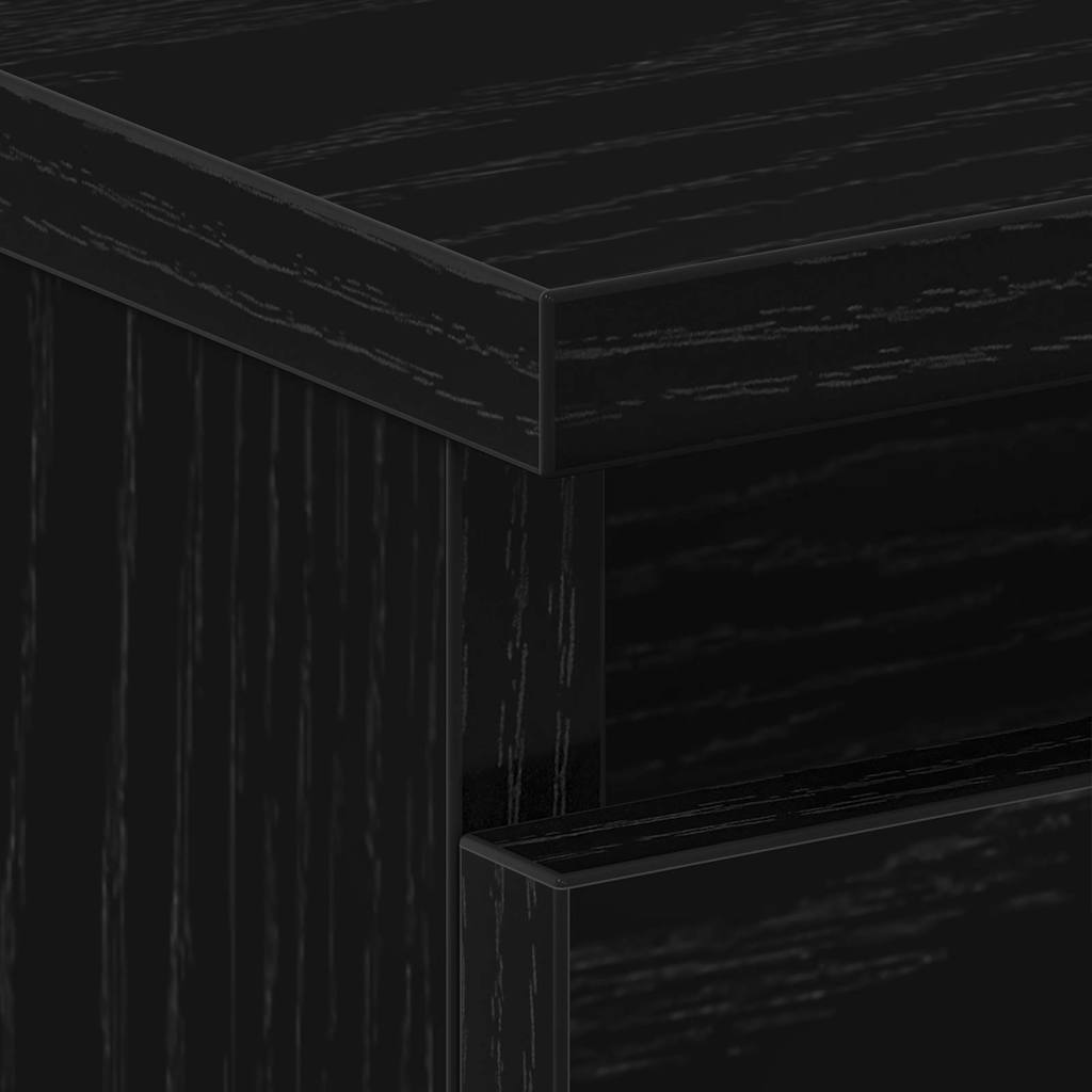 Nachttisch 2 pcs Schwarz Eichen-Optik 40 x 35 x 62,5 cm