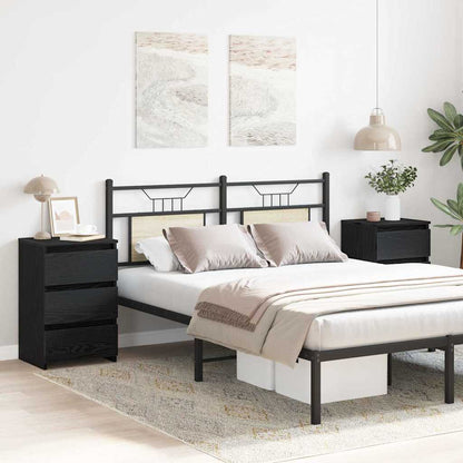 Nachttisch 2 pcs Schwarz Eichen-Optik 40 x 35 x 62,5 cm