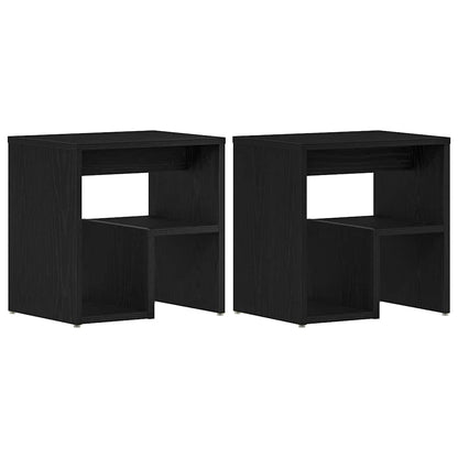 Nachttisch 2 pcs Schwarze Eiche 40 x 30 x 40 cm Holzwerkstoff