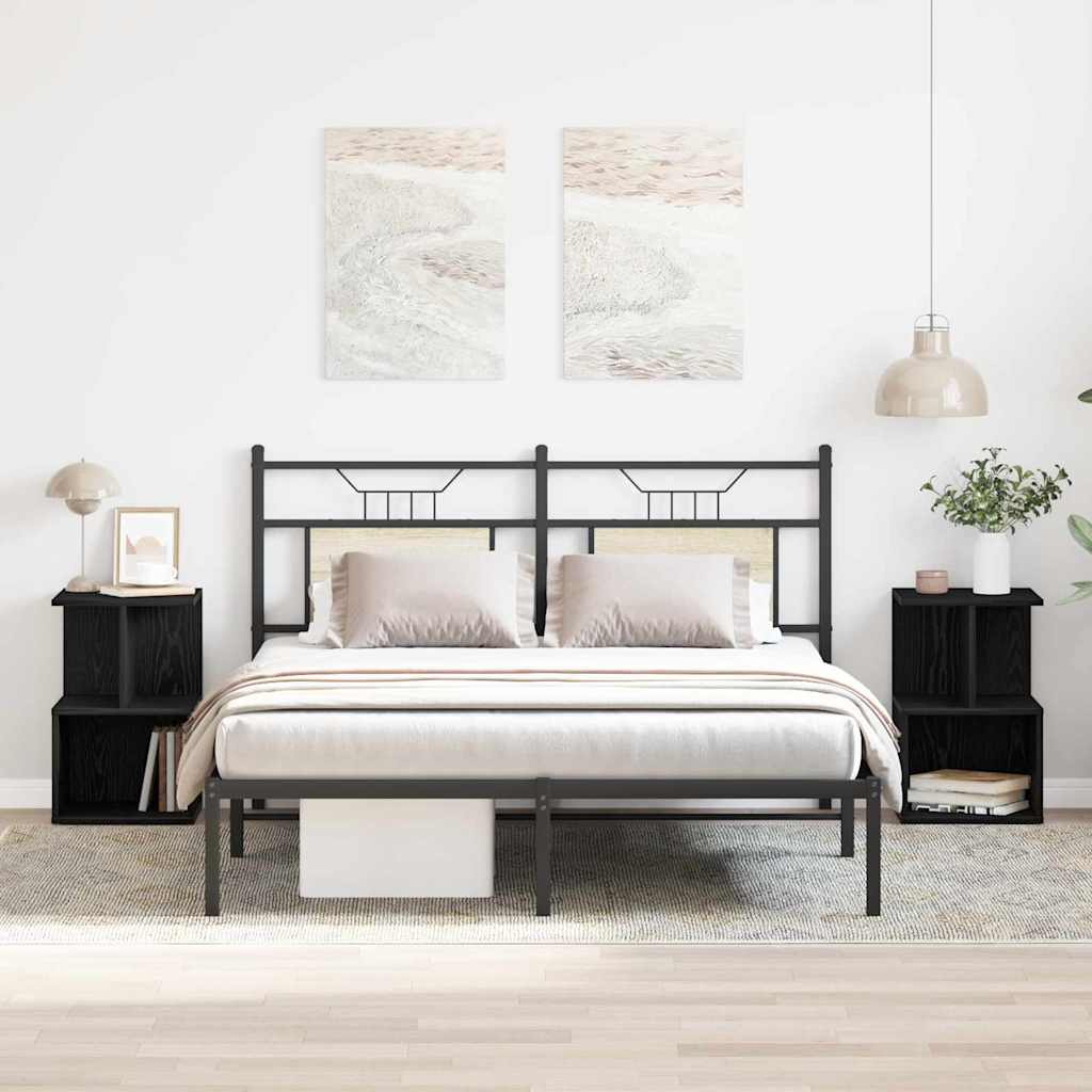 Nachttisch 2 pcs Schwarze Eiche 35 x 35 x 55 cm Holzwerkstoff