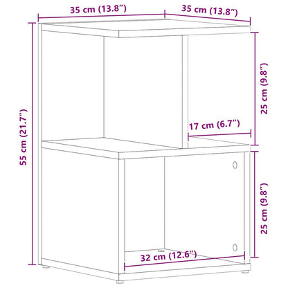 Nachttisch 2 pcs Schwarze Eiche 35 x 35 x 55 cm Holzwerkstoff