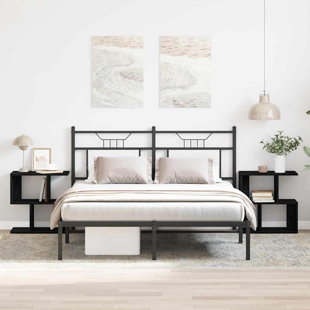 Nachttisch 2 pcs Schwarze Eiche 50 x 30 x 51,5 cm Holzwerkstoff