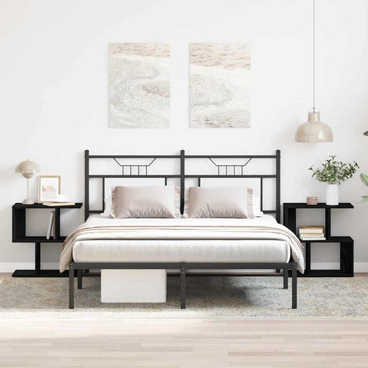 Nachttisch 2 pcs Schwarze Eiche 50 x 30 x 51,5 cm Holzwerkstoff