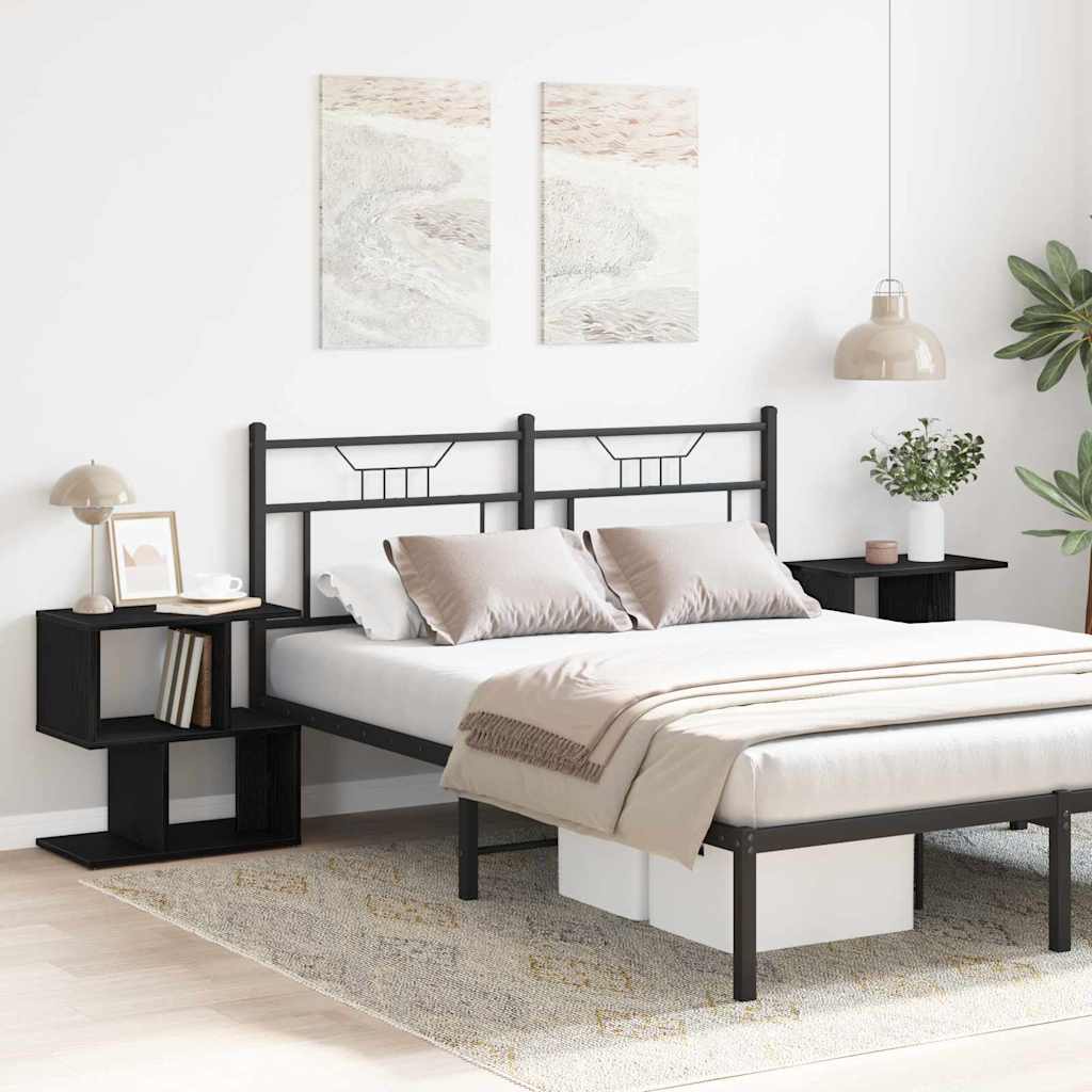 Nachttisch 2 pcs Schwarze Eiche 50 x 30 x 51,5 cm Holzwerkstoff