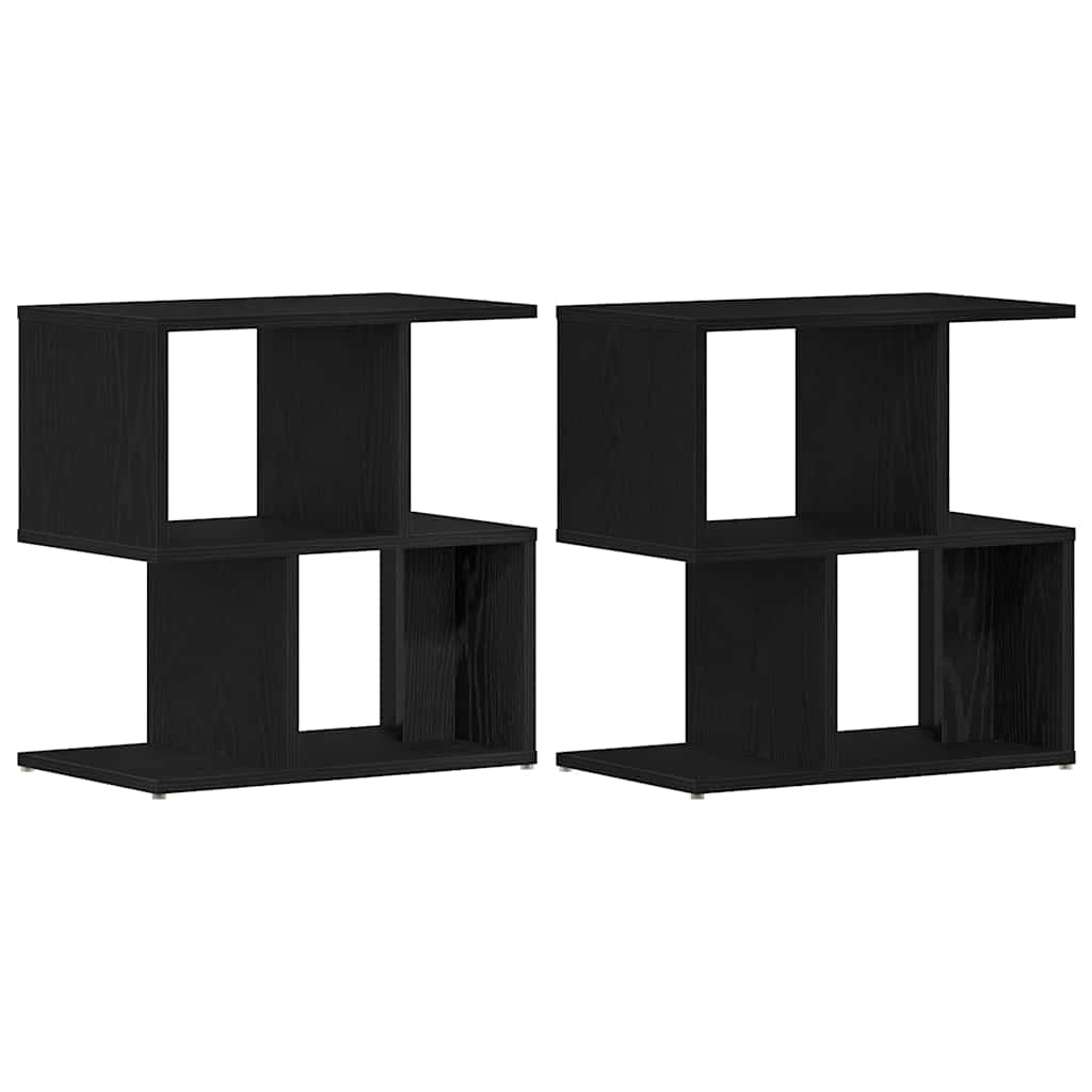 Nachttisch 2 pcs Schwarze Eiche 50 x 30 x 51,5 cm Holzwerkstoff