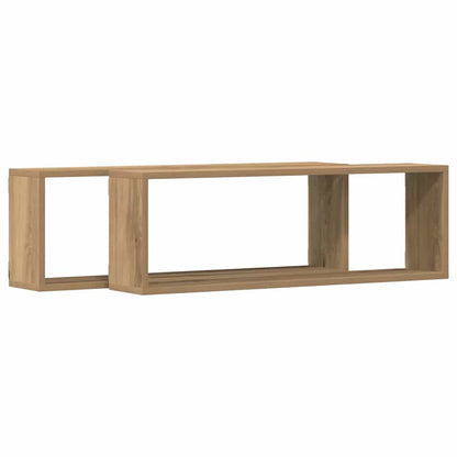 Wandregal 2 pcs Artisan-Eiche 80 x 15 x 26 cm Holzwerkstoff