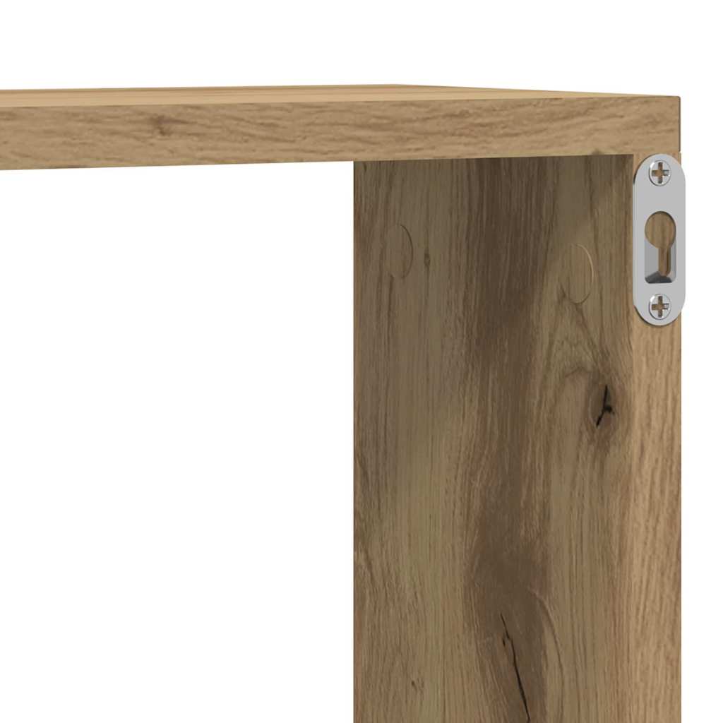 Wandregal 4 pcs Artisan-Eiche 80 x 15 x 26 cm Holzwerkstoff