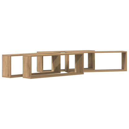 Wandregal 4 pcs Artisan-Eiche 80 x 15 x 26 cm Holzwerkstoff
