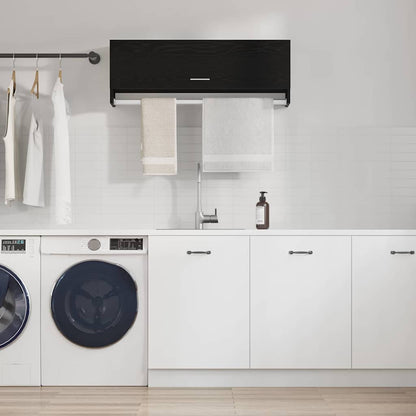 Kleiderschrank Schwarz Eichen-Optik 100 x 32,5 x 35 cm