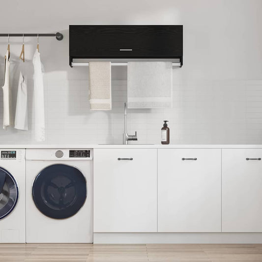 Kleiderschrank Schwarz Eichen-Optik 100 x 32,5 x 35 cm