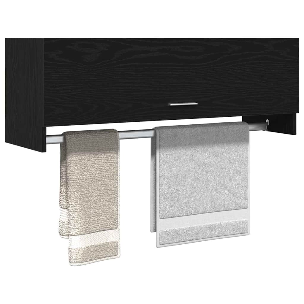 Kleiderschrank Schwarz Eichen-Optik 100 x 32,5 x 35 cm