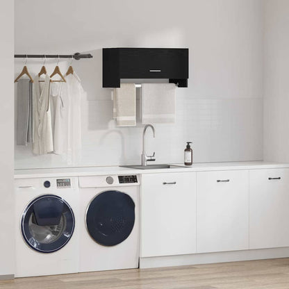 Kleiderschrank Schwarz Eichen-Optik 70 x 32,5 x 35 cm