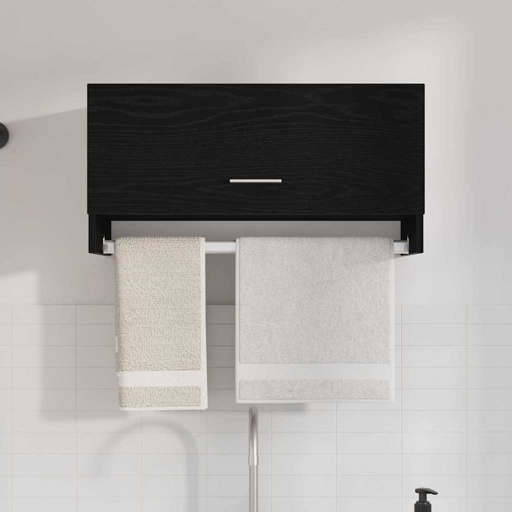 Kleiderschrank Schwarz Eichen-Optik 70 x 32,5 x 35 cm