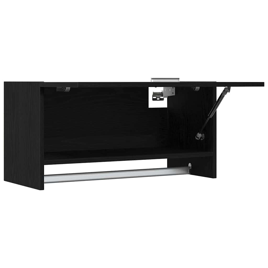 Kleiderschrank Schwarz Eichen-Optik 70 x 32,5 x 35 cm