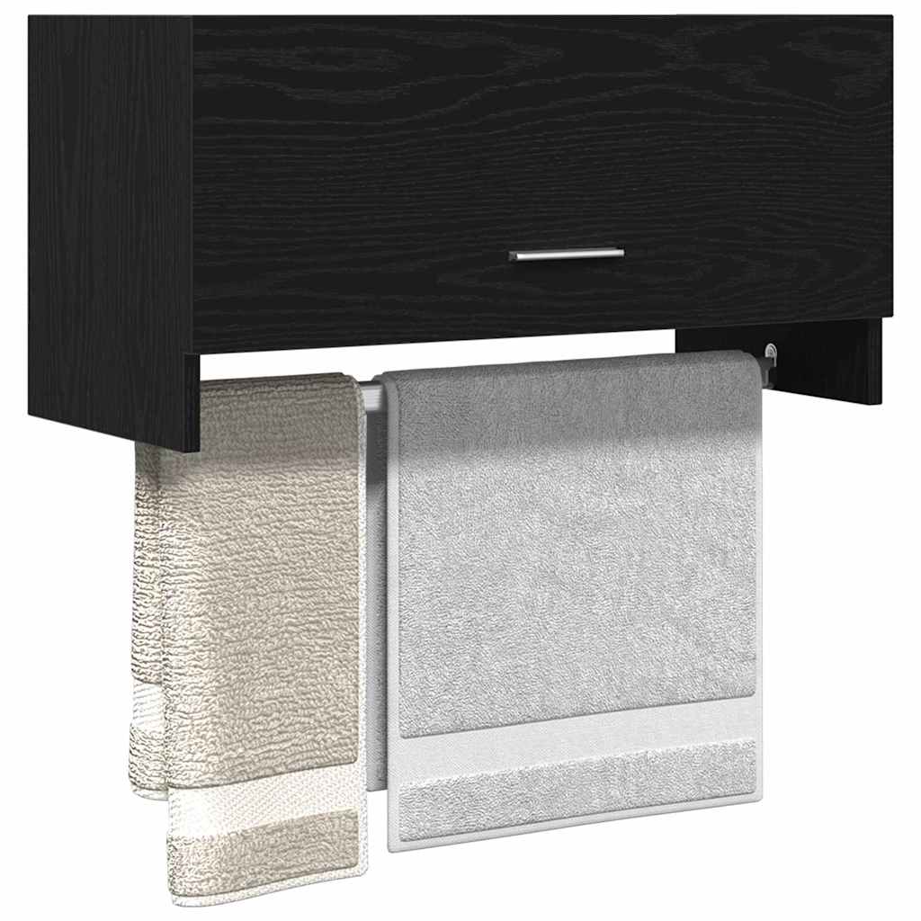 Kleiderschrank Schwarz Eichen-Optik 70 x 32,5 x 35 cm