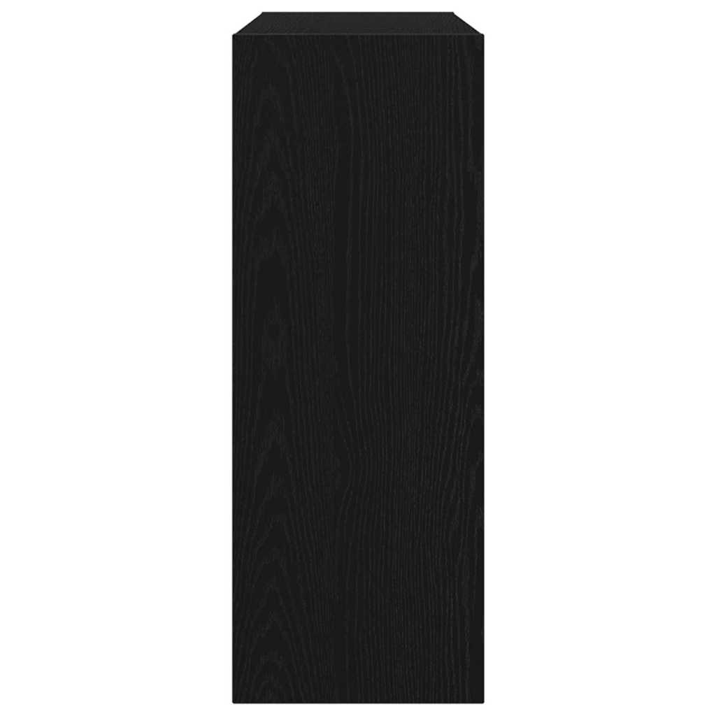 Konsolentisch Schwarz Eichen-Optik 105 x 30 x 80 cm