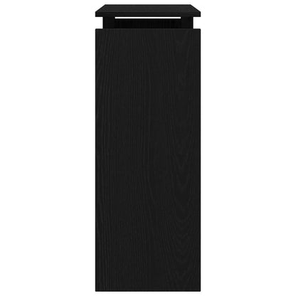 Konsolentisch Schwarz Eichen-Optik 80 x 30 x 80 cm