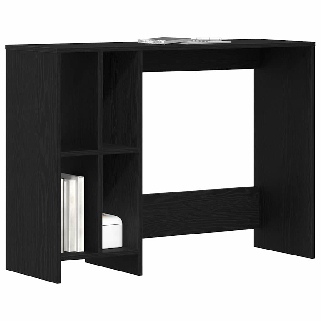 Schreibtisch mit Regal Schwarz Eichen-Optik 102,5 x 35 x 75 cm