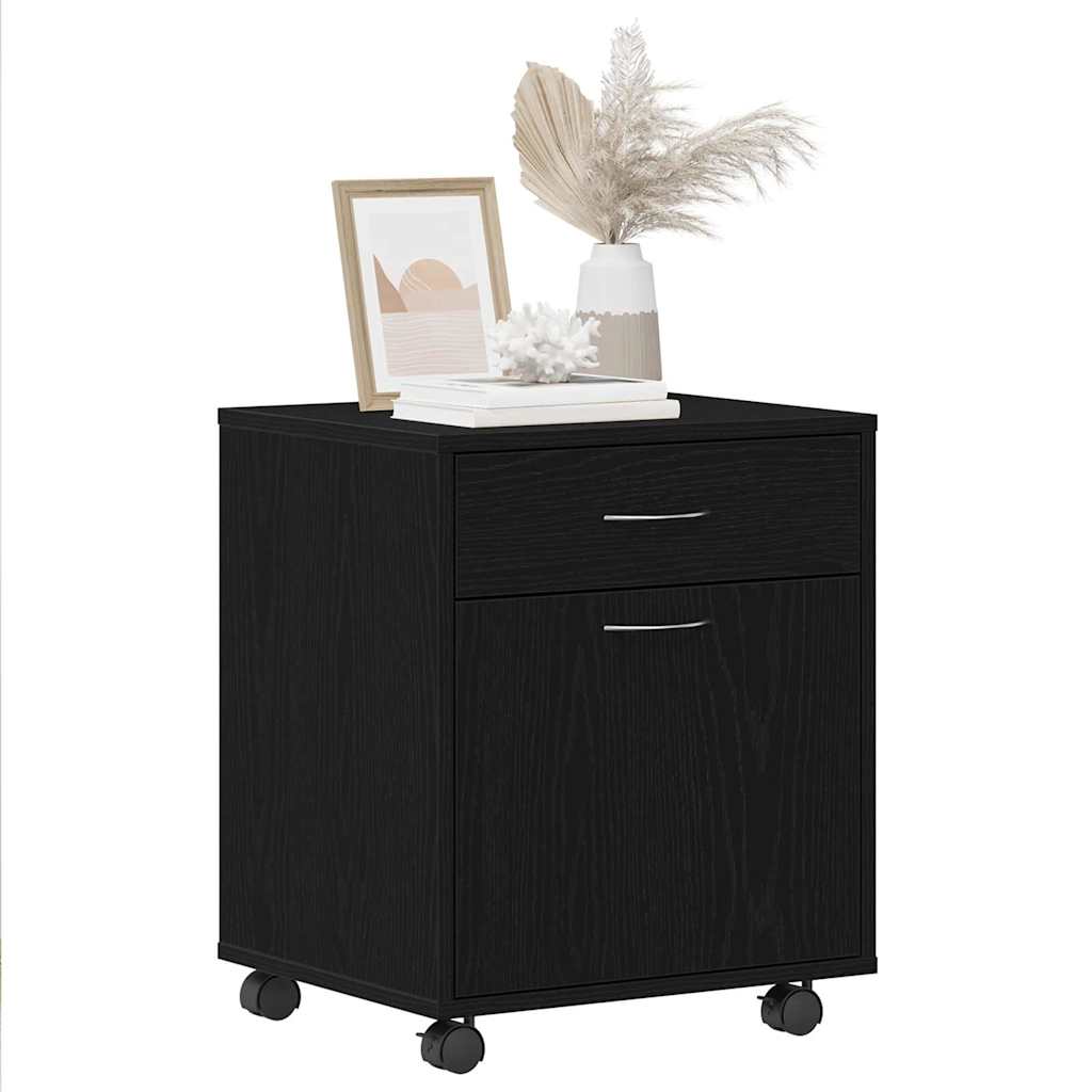 Rollschrank Schwarze Eiche 45 x 38 x 54 cm Holzwerkstoff