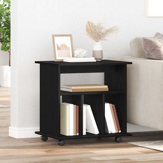 Rollschrank Schwarz Eichen-Optik 60 x 45 x 55 cm Holzwerkstoff