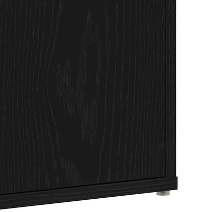 Schuhschrank Schwarz Eichen-Optik 60 x 35 x 70 cm Holzwerkstoff