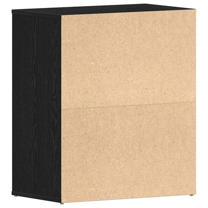 Schuhschrank Schwarz Eichen-Optik 60 x 35 x 70 cm Holzwerkstoff