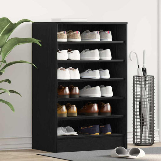 Schuhschrank Schwarze Eiche 60 x 35 x 92 cm Holzwerkstoff