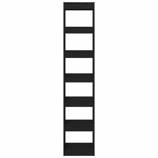 Bücherregal Schwarz Eichen-Optik 40 x 30 x 198 cm Holzwerkstoff