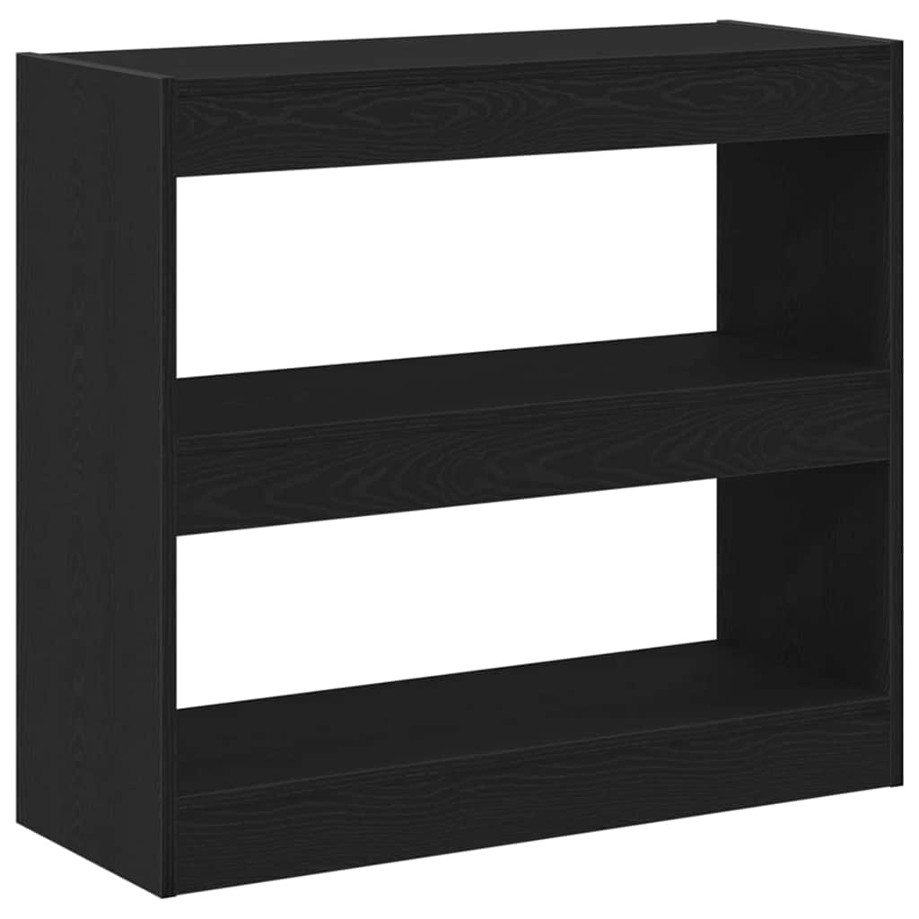 Bücherregal 2 pcs Schwarz Eichen-Optik 80 x 30 x 72 cm