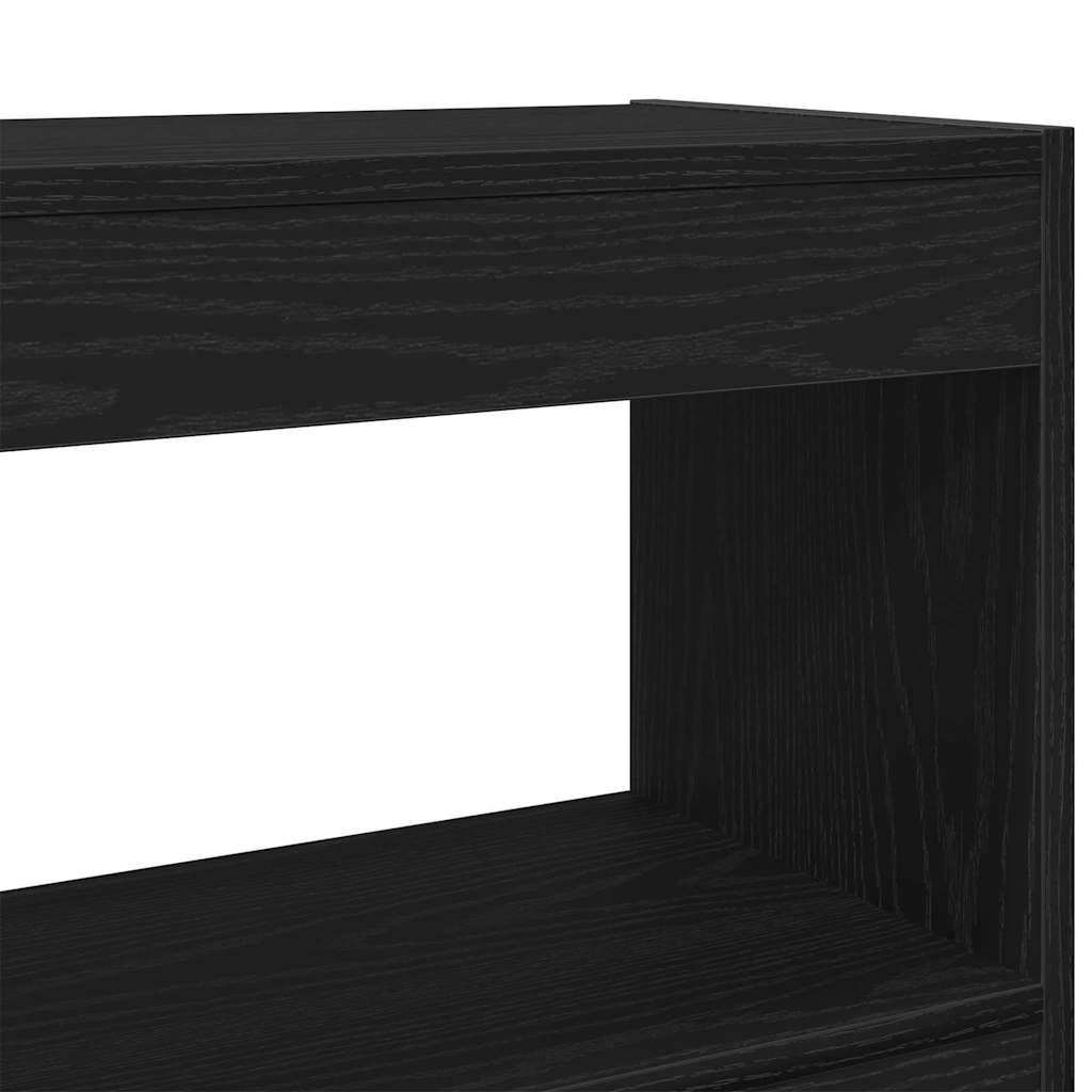 Bücherregal Schwarz Eichen-Optik 100 x 30 x 72 cm Holzwerkstoff