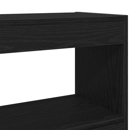 Bücherregal Schwarz Eichen-Optik 100 x 30 x 72 cm Holzwerkstoff