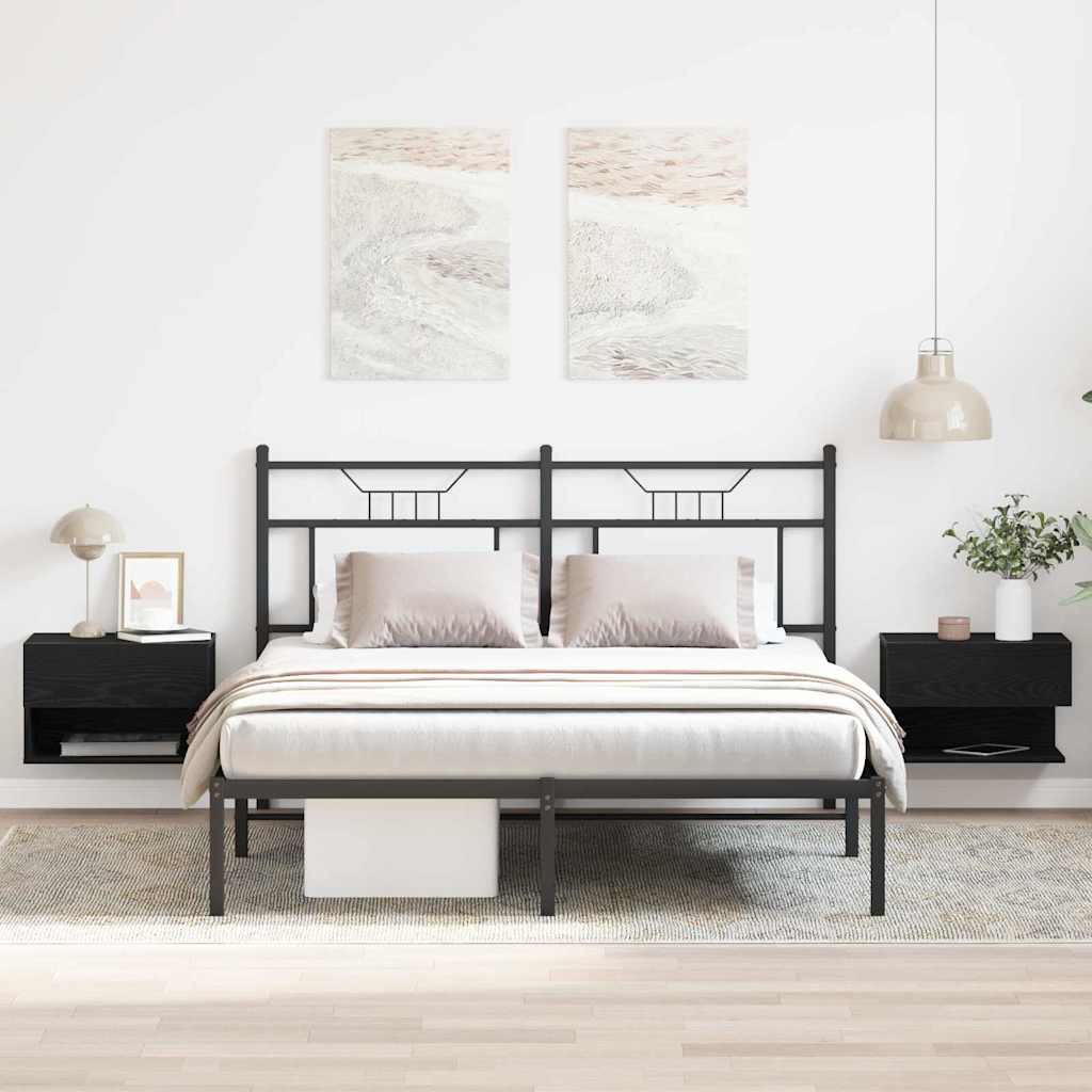 Nachttisch 2 pcs Schwarze Eiche 46 x 29,5 x 30 cm Holzwerkstoff