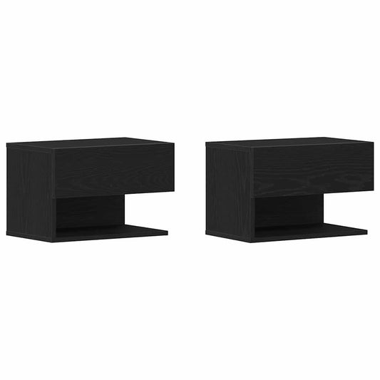 Nachttisch 2 pcs Schwarze Eiche 46 x 29,5 x 30 cm Holzwerkstoff