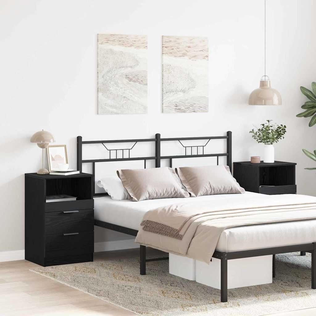 Nachttisch 2 pcs Schwarze Eiche 40 x 35 x 65 cm Holzwerkstoff