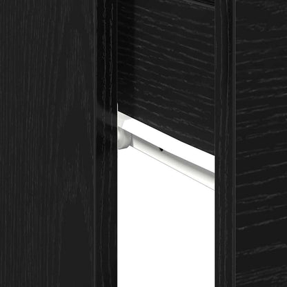 Konsolentisch mit Speicher Schwarz Eichen-Optik 30 x 36 x 75 cm