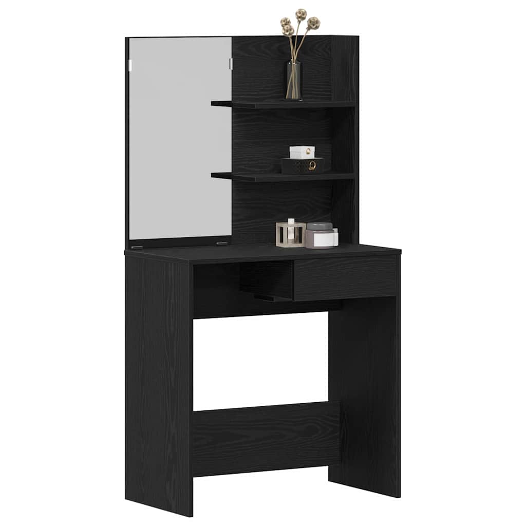 Schminktisch Schwarze Eiche 74.5 x 40 x 141 cm Holzwerkstoff