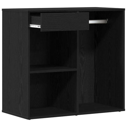 Kosmetikschrank mit Regal Schwarz Eichen-Optik 80 x 40 x 75 cm