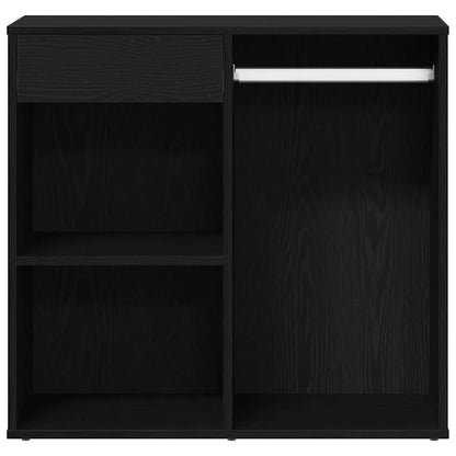 Kosmetikschrank mit Regal Schwarz Eichen-Optik 80 x 40 x 75 cm