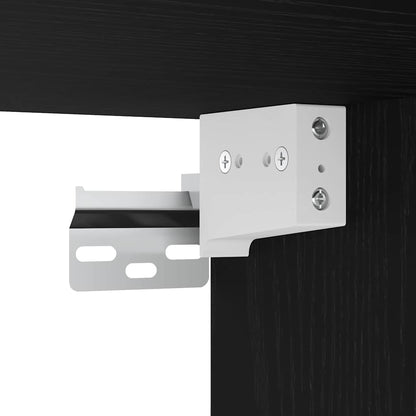 Schuhschrank mit Regal 2 pcs Schwarze Eiche 52 x 30 x 50.5 cm