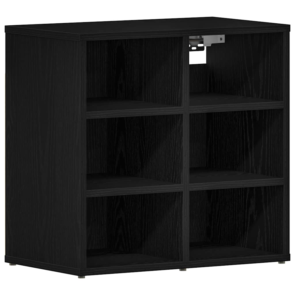 Schuhschrank mit Regal 2 pcs Schwarze Eiche 52 x 30 x 50.5 cm